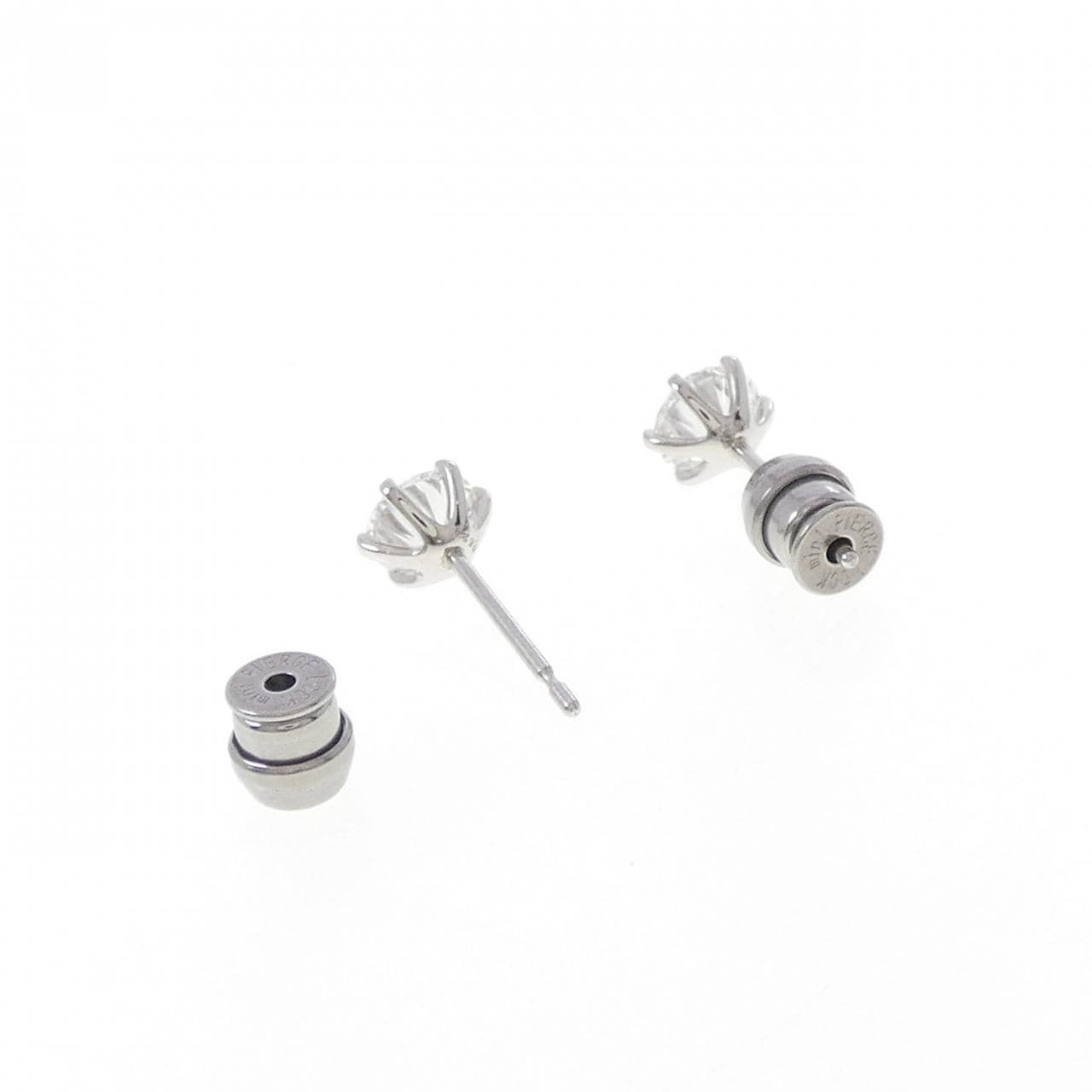 【リメイク】PT900/ST ダイヤモンド ピアス 0.514CT 0.524CT E VS1 VG-G