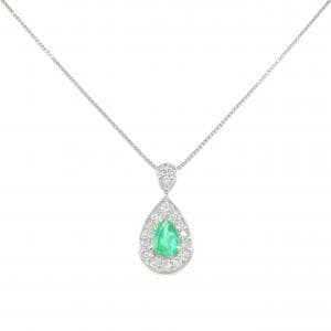 PT900/PT850 エメラルド ネックレス 0.40CT