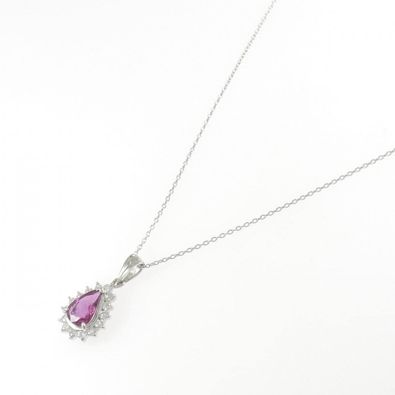 PT850 ルビー ネックレス 0.89CT