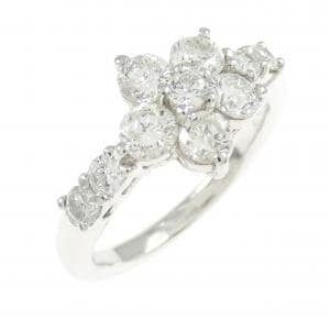 PT900 フラワー ダイヤモンド リング 1.02CT