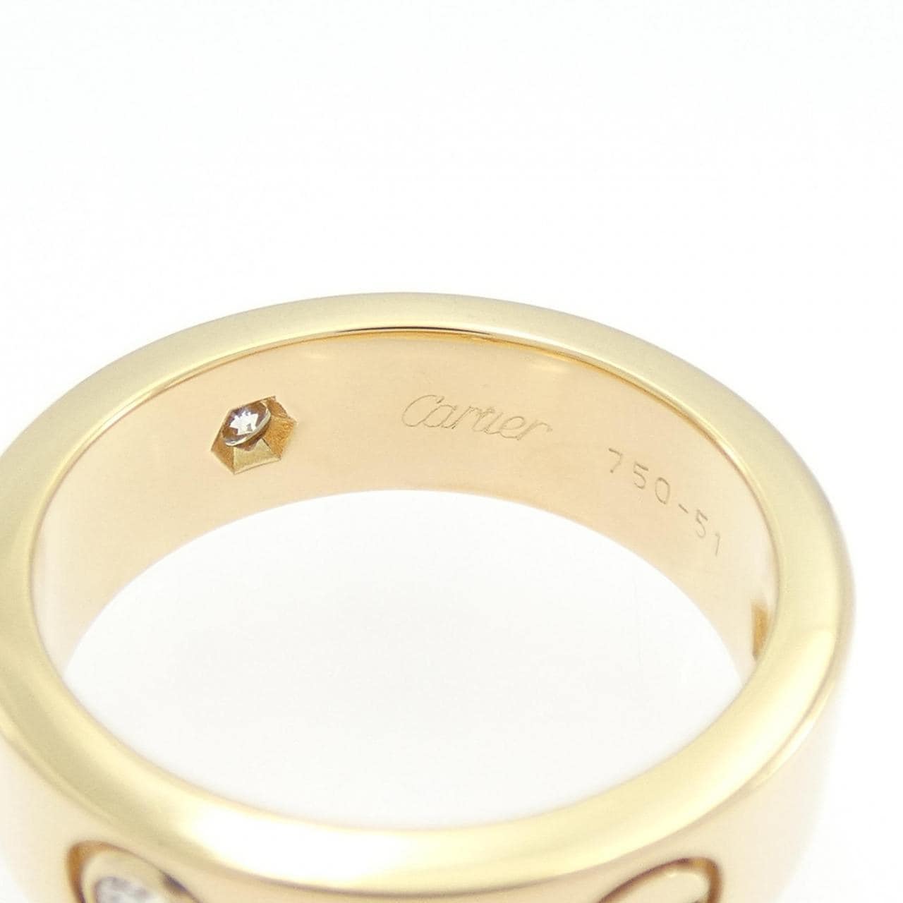 カルティエ ラブ ハーフダイヤ リング