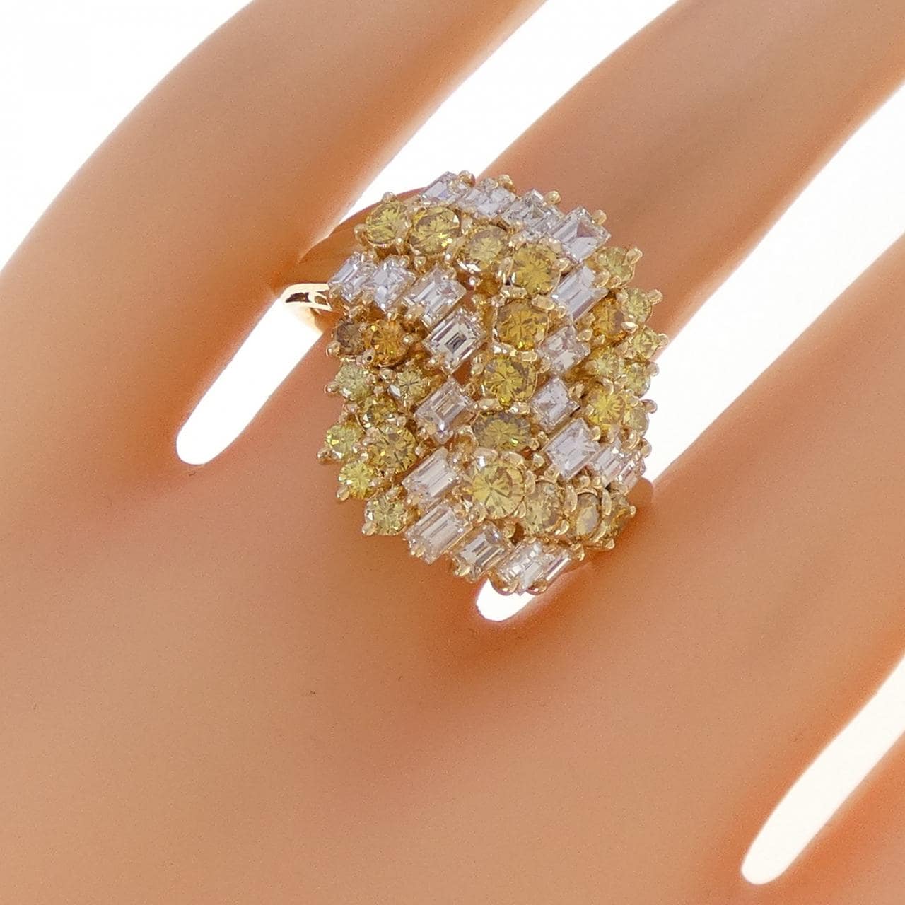 K18YG ダイヤモンド リング 2.71CT