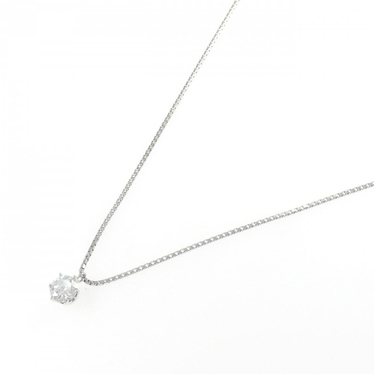 PT900 ソリティア ダイヤモンド ネックレス 0.38CT