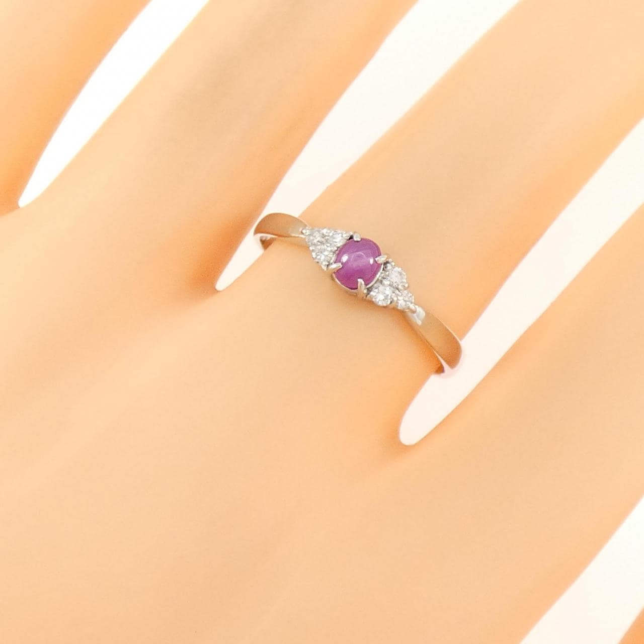 PT900 スタールビー リング 0.35CT