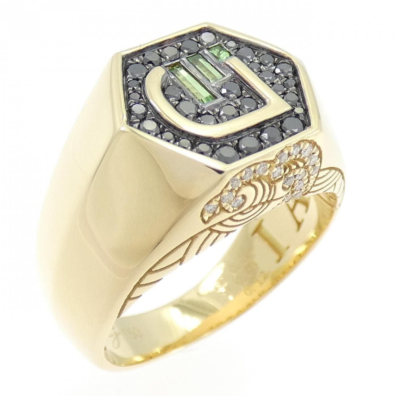 750YG/750BG Green Garnet Ring 0.12CT