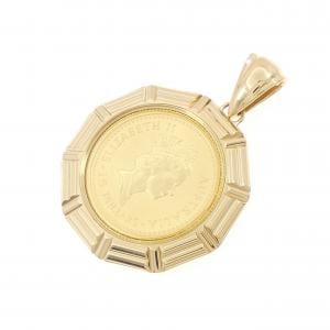 K18YG(枠) コイン ペンダント