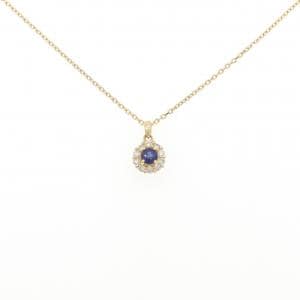 K18YG サファイヤ ネックレス 0.18CT