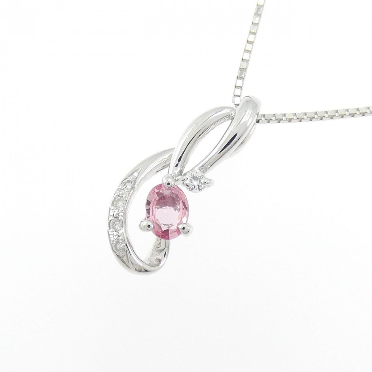 K18WG サファイヤ ネックレス 0.151CT
