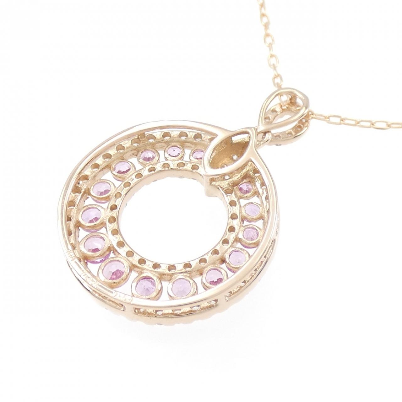 K18PG Sapphire Necklace 0.61CT