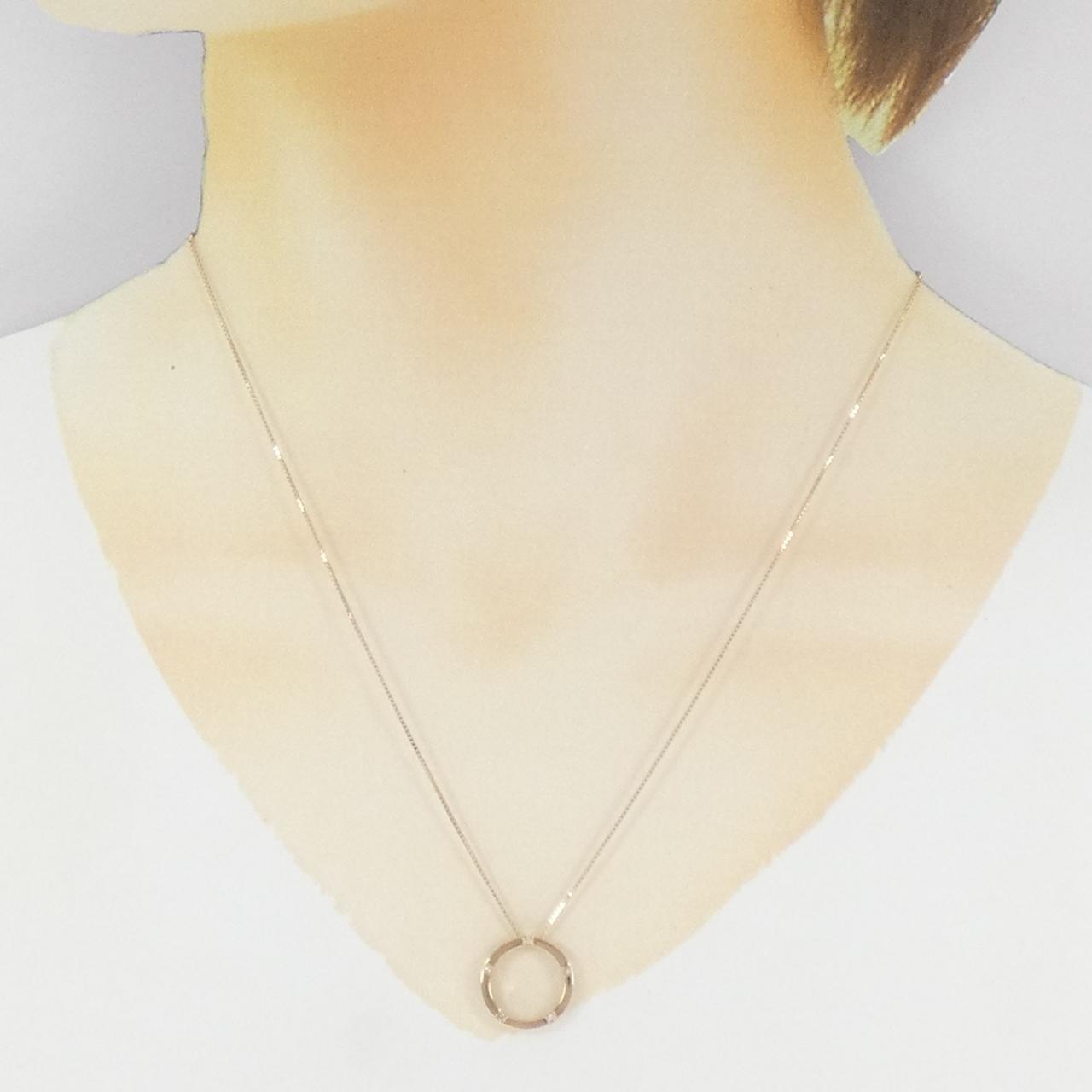 K18PG ダイヤモンド ネックレス 0.03CT