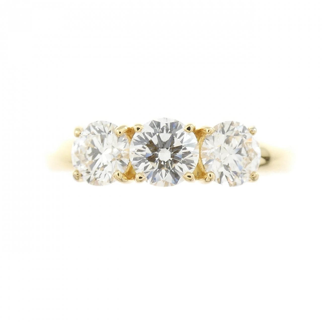【リメイク】K18YG ダイヤモンド リング 0.933CT G SI1 3EXT-EXT