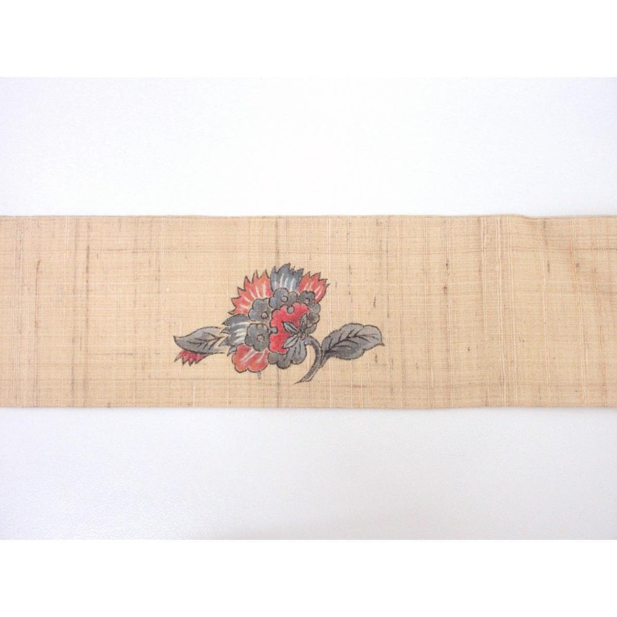 名古屋帯　紬織　友禅加工