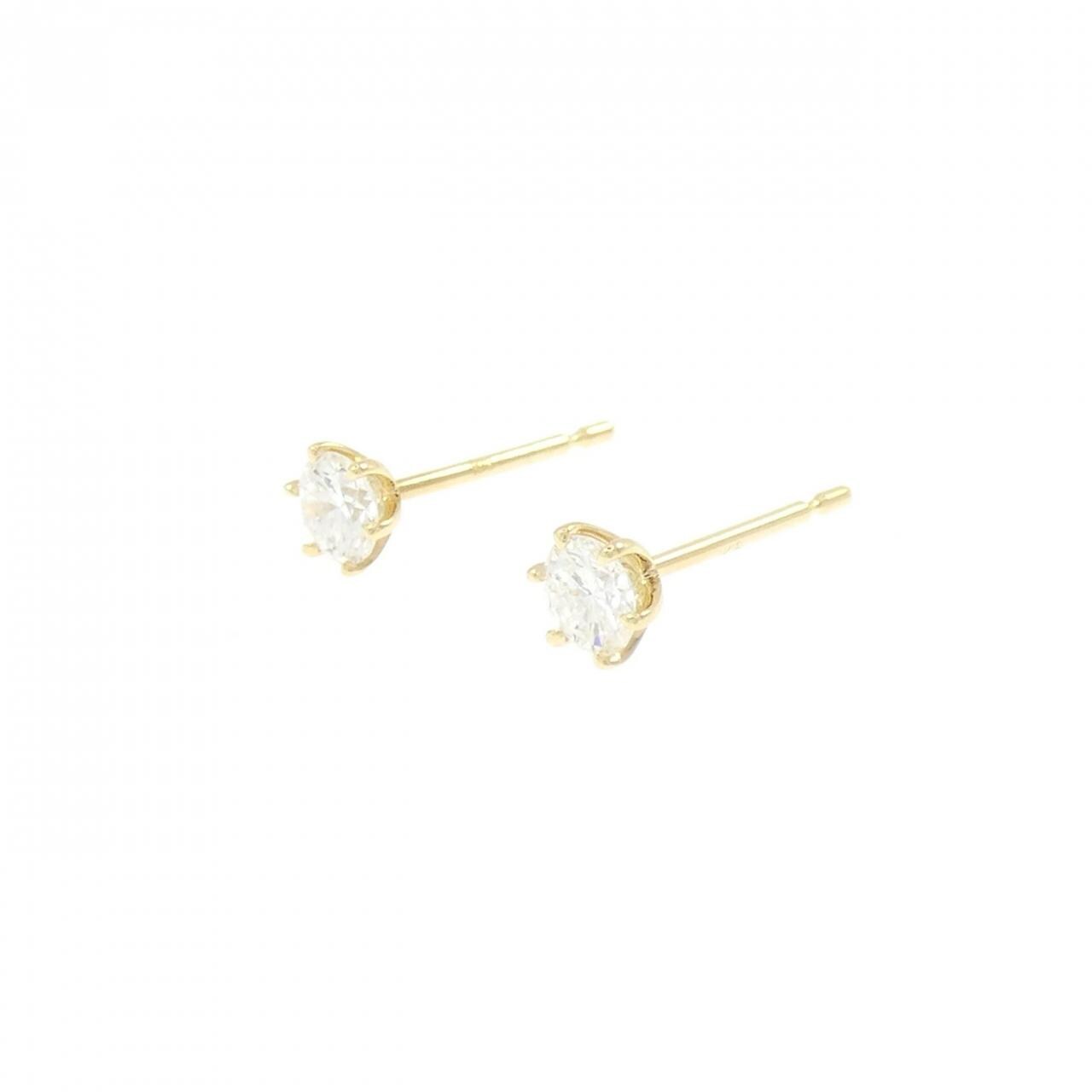 【リメイク】K18YG/ST ダイヤモンド ピアス 0.204CT 0.210CT E-F SI1-2 VG