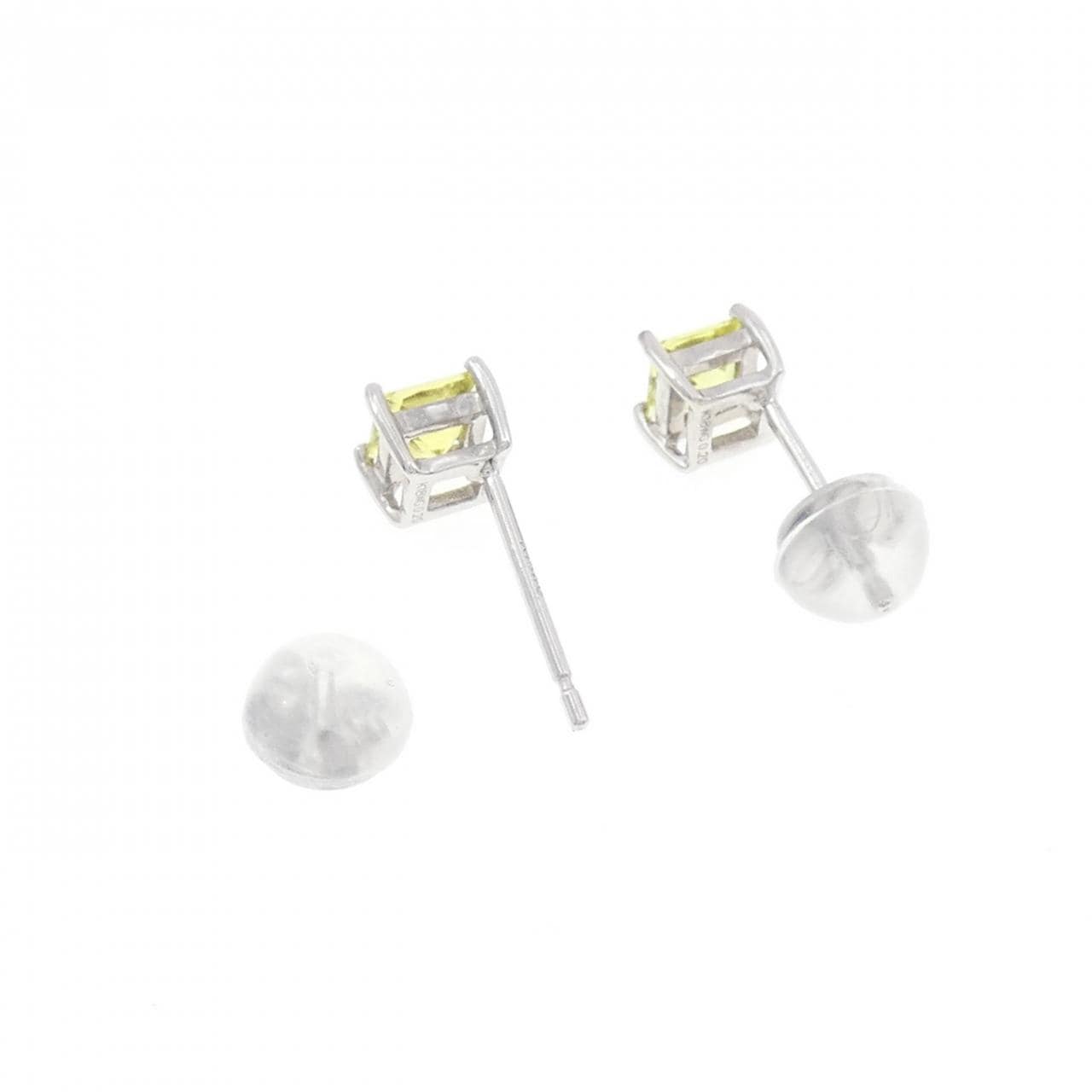 K18WG碧璽耳環 0.40克拉