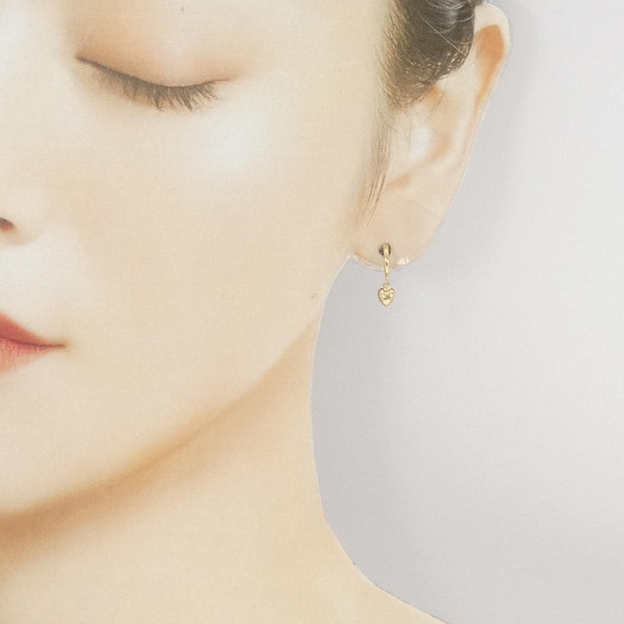 K18YG ハート ピアス