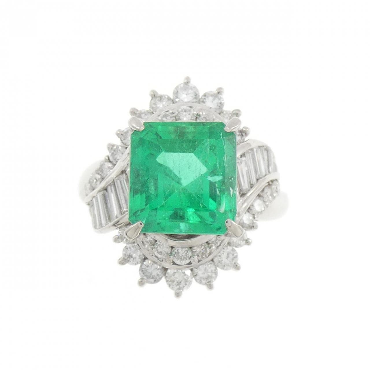 PT900 エメラルド リング 3.86CT コロンビア産