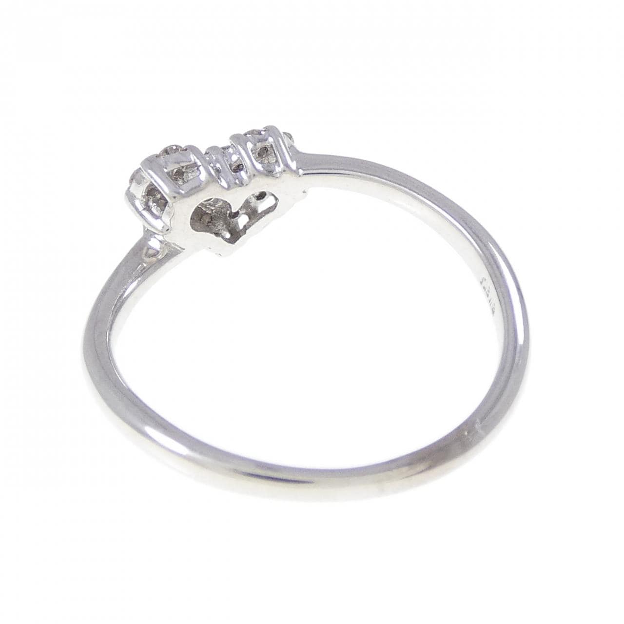 K18WG ハート ダイヤモンド リング 0.14CT