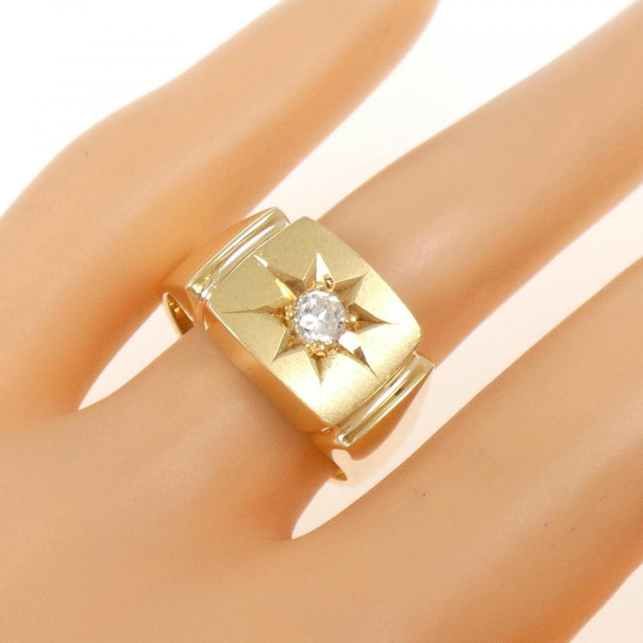 K18YG ダイヤモンド リング 0.208CT