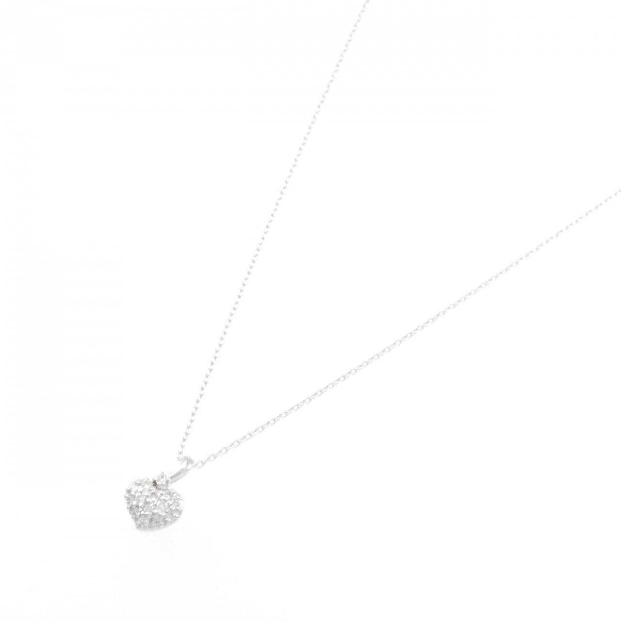 K10WG Heart Diamond Necklace 0.14CT