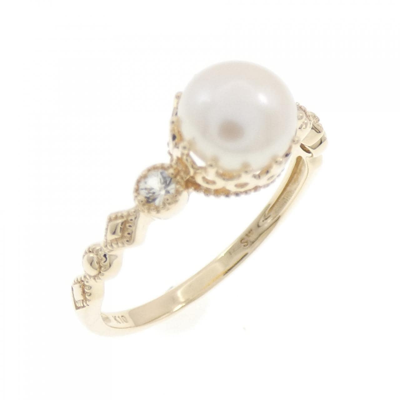 K10YG 淡水パール リング 6.3mm