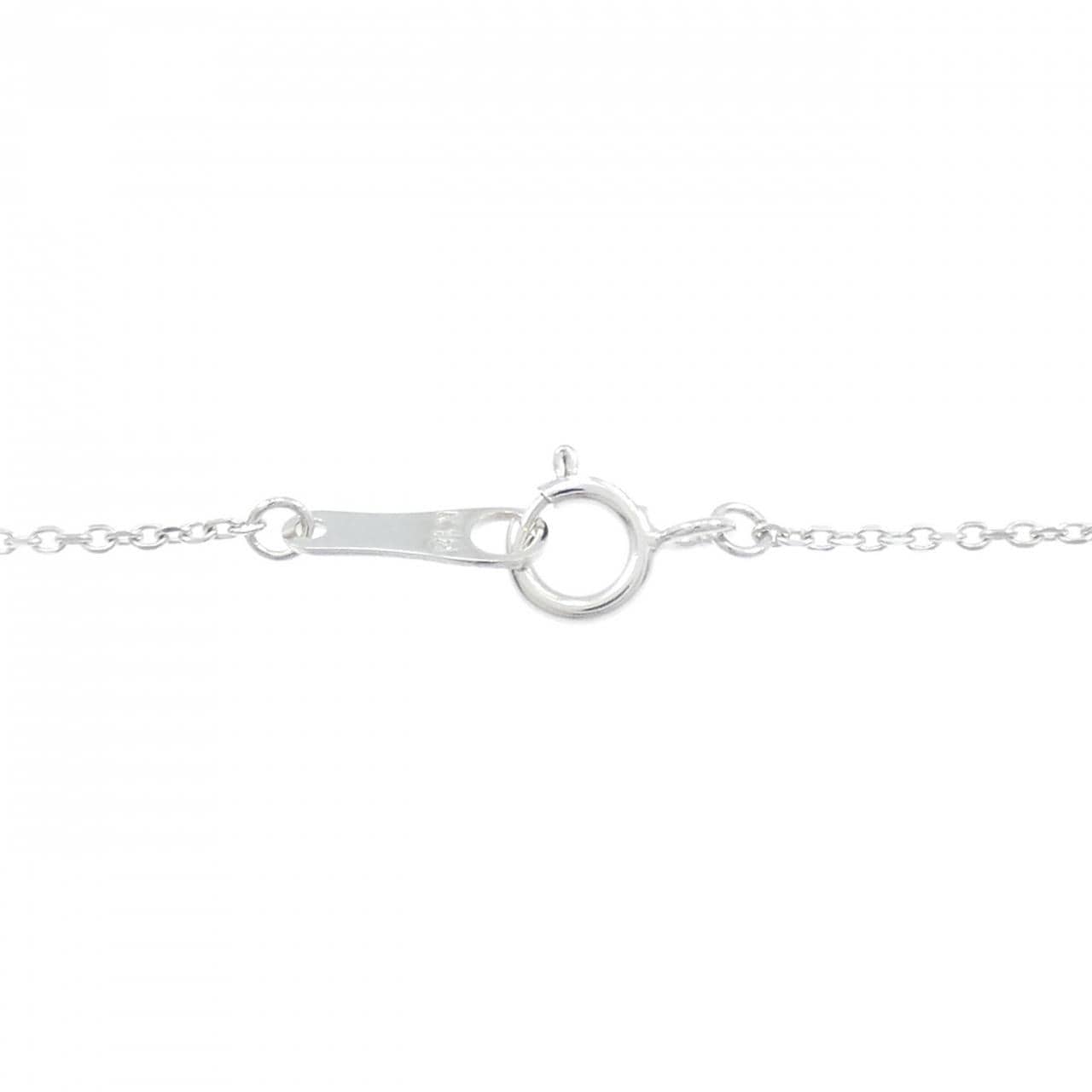 K18WG クロス ダイヤモンド ネックレス 0.07CT