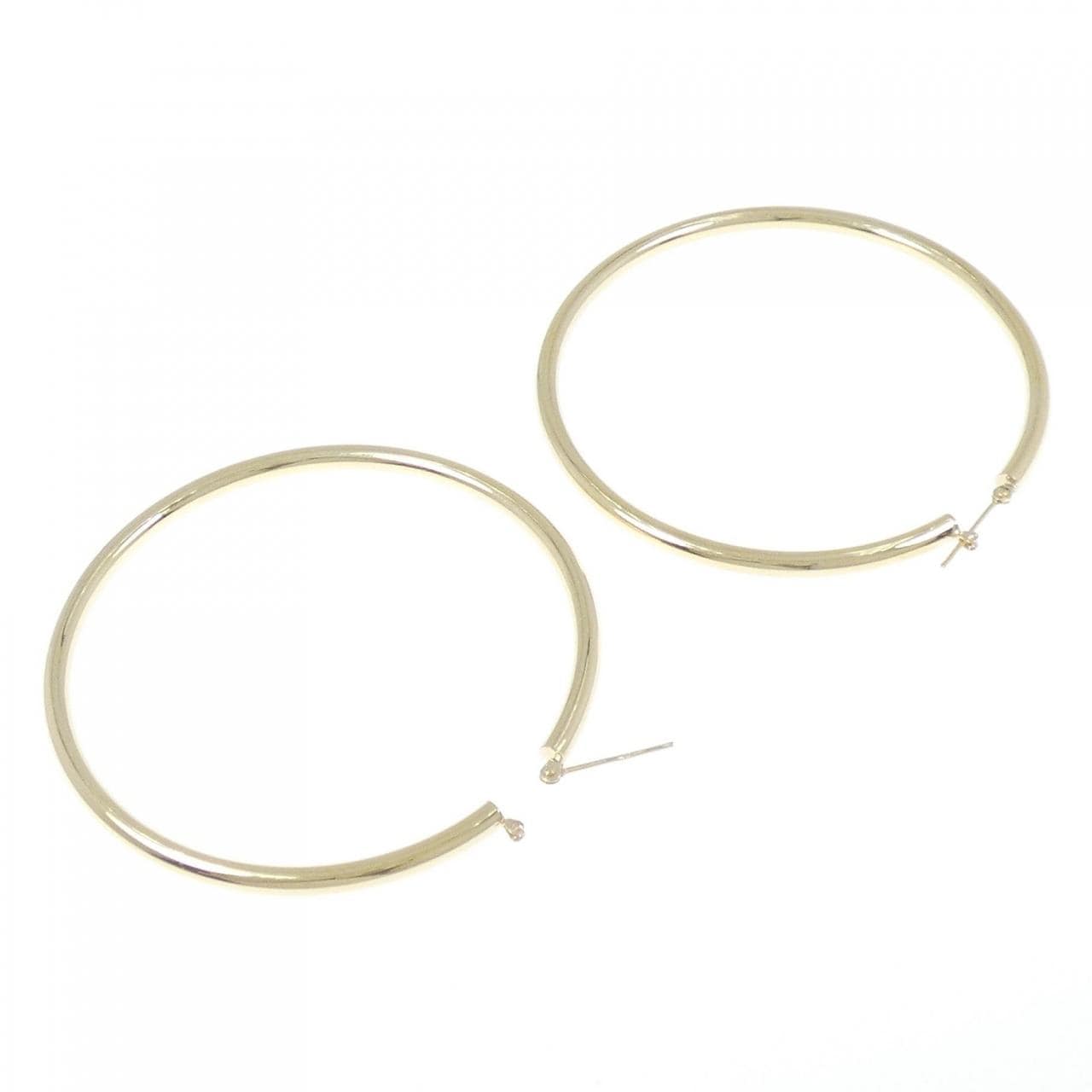 K18YG hoop earrings