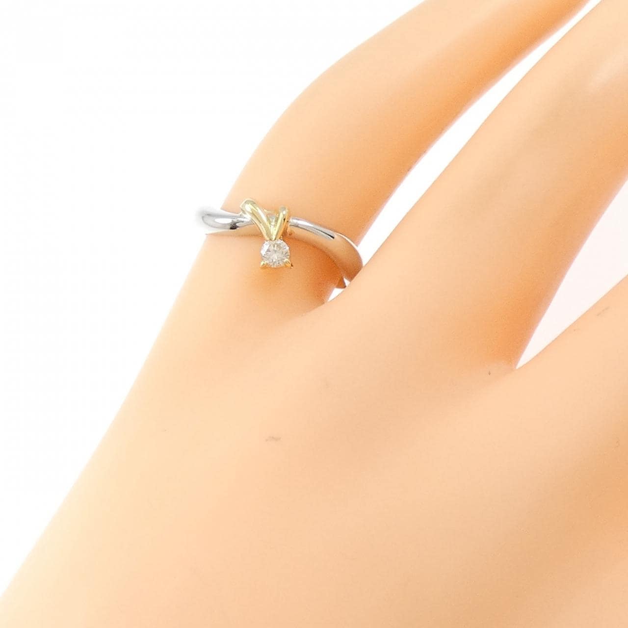 PT900/K18YG ダイヤモンド リング 0.07CT
