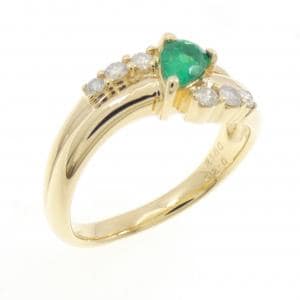 K18YG エメラルド リング 0.25CT