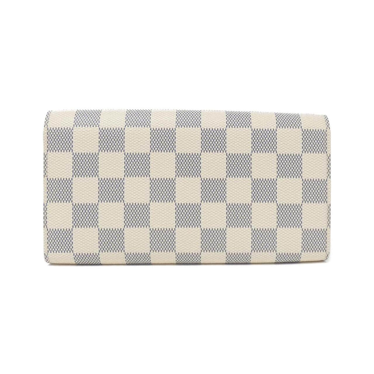 LOUIS VUITTON Damier Azur Portefeuille Sarah N61735 Wallet