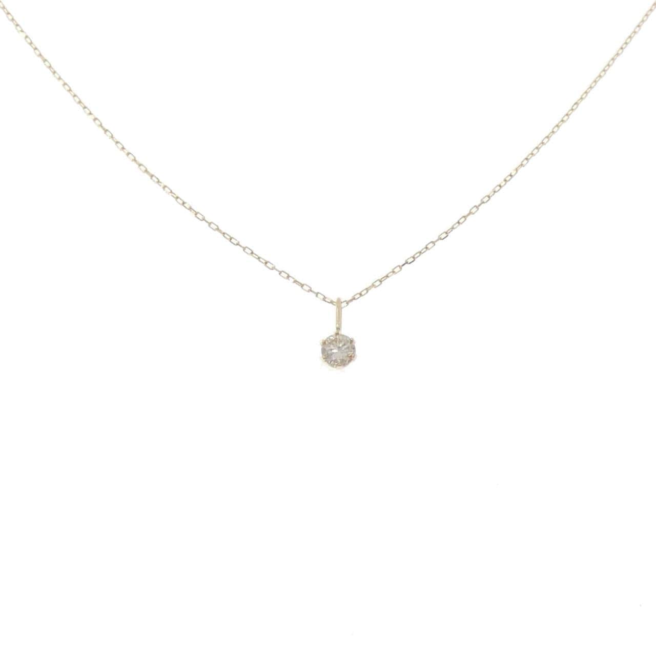 【新品】K18YG ソリティア ダイヤモンド ネックレス 0.12CT