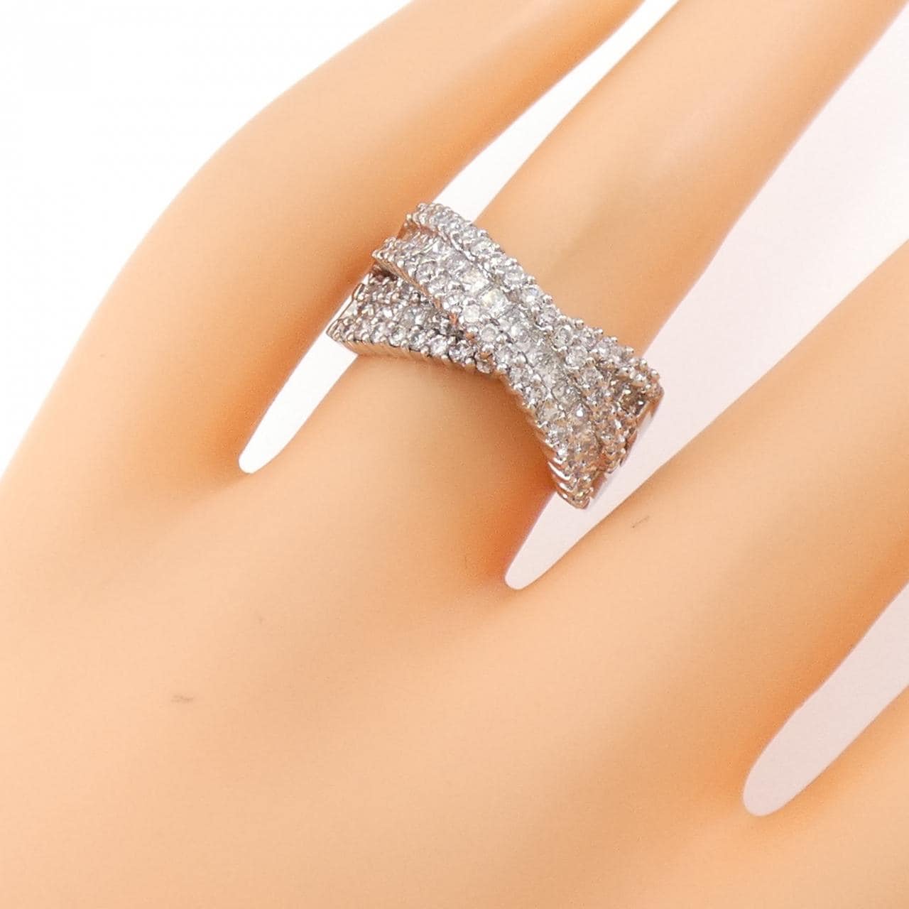 750WG ダイヤモンド リング 1.86CT