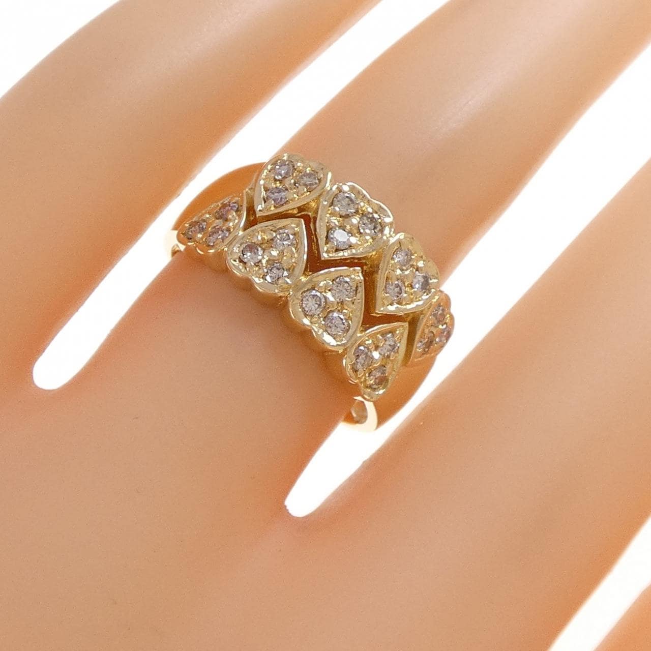 K18YG ハート ダイヤモンド リング 0.41CT