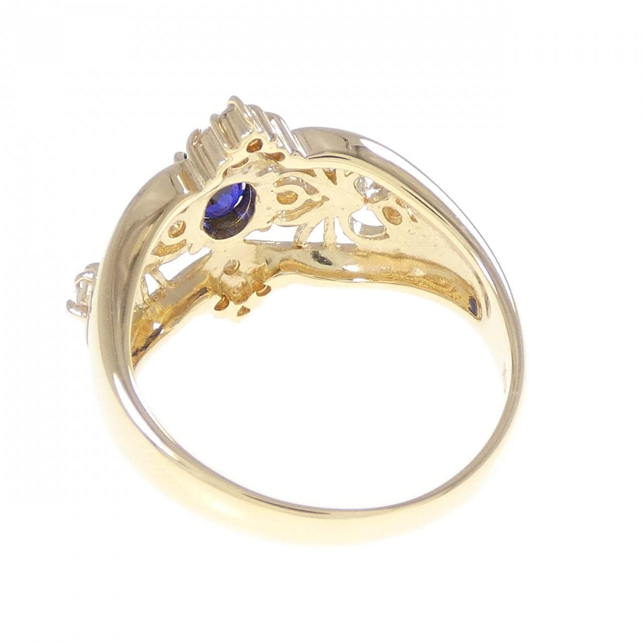 K18YG サファイヤ リング 0.41CT