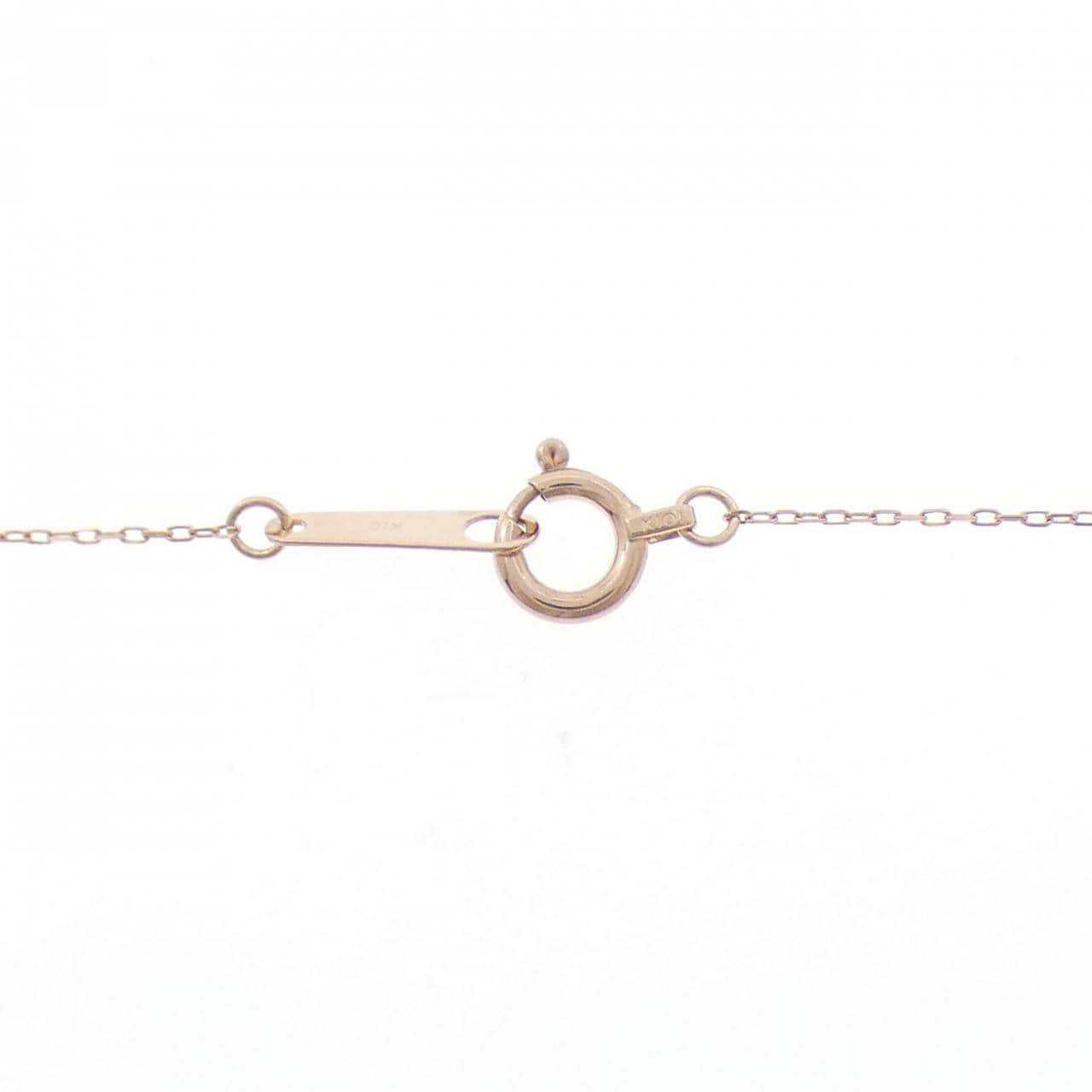 K10PG Flower Diamond Necklace 0.02CT