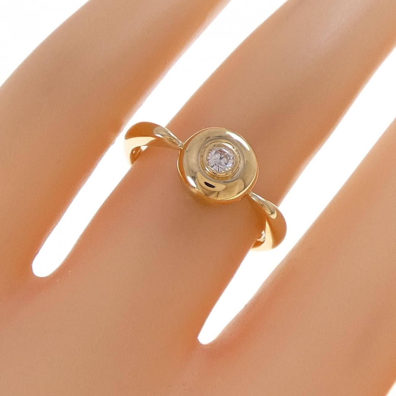 K18YG ダイヤモンド リング 0.08CT