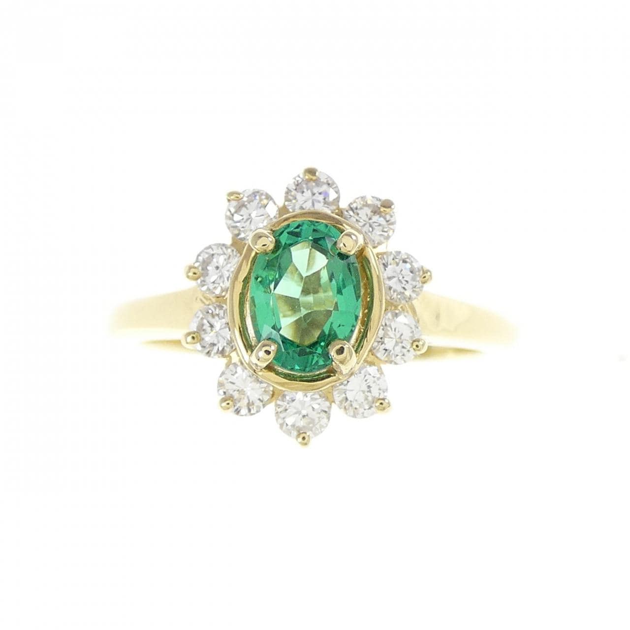 750YG エメラルド リング 0.42CT