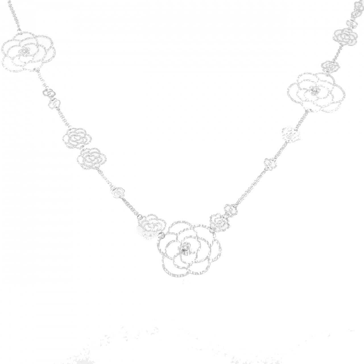 K14WG Flower Diamond Necklace 0.10CT
