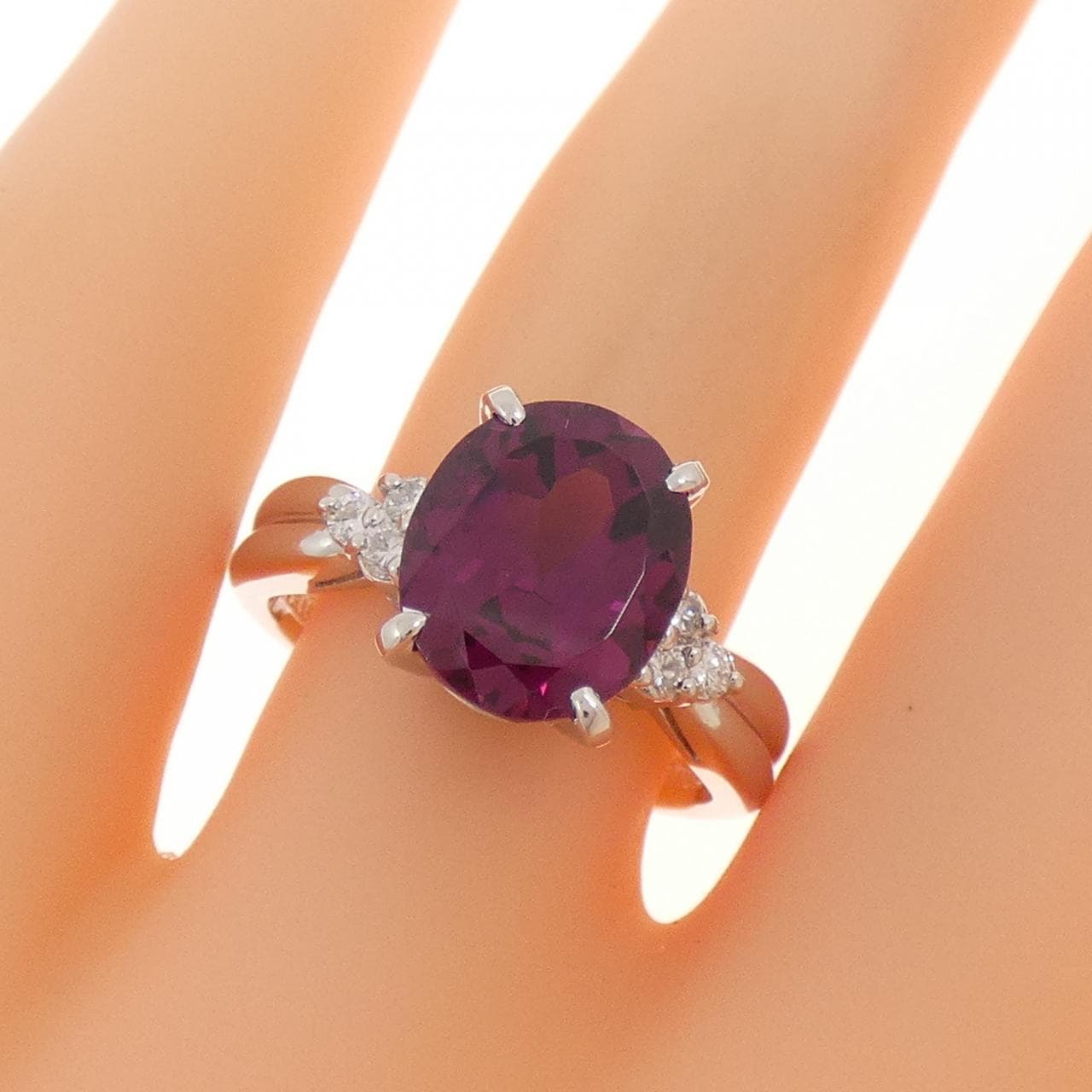 PT900 ガーネット リング 3.59CT