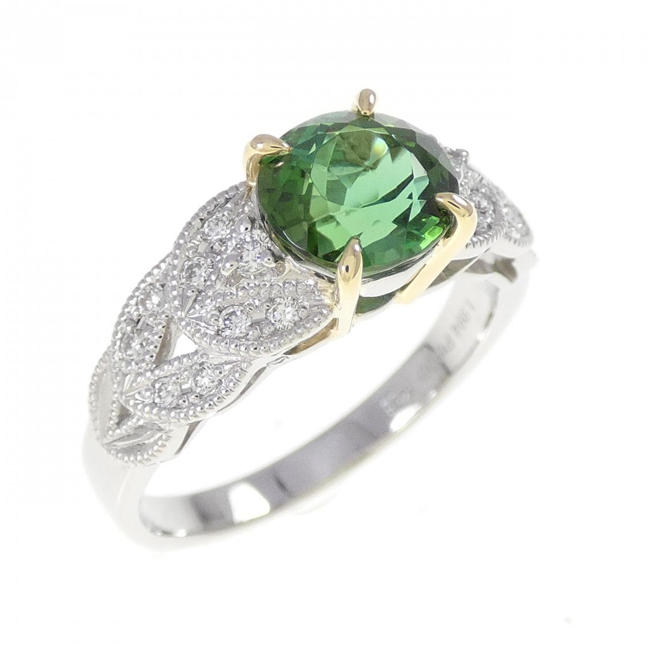 PT900/K18YG トルマリン リング 1.994CT
