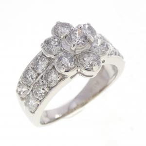 PT900 フラワー ダイヤモンド リング 2.02CT
