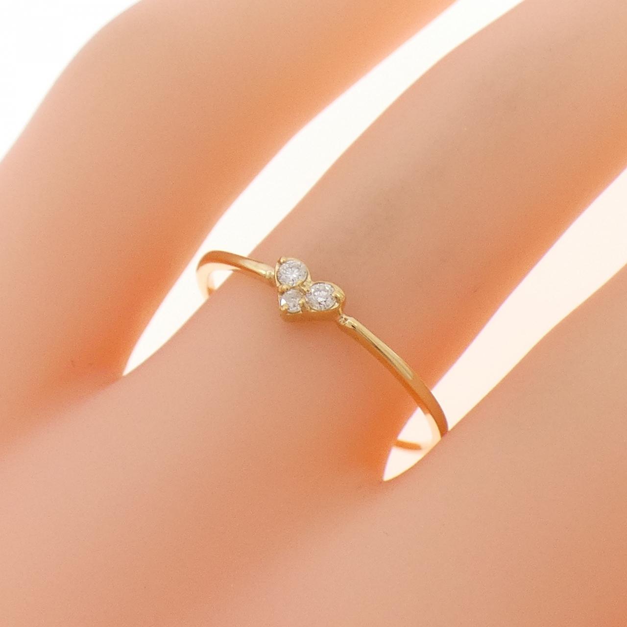 【リメイク】K18YG ハート ダイヤモンド リング 0.05CT