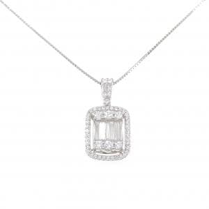 K18WG ダイヤモンド ネックレス 1.00CT