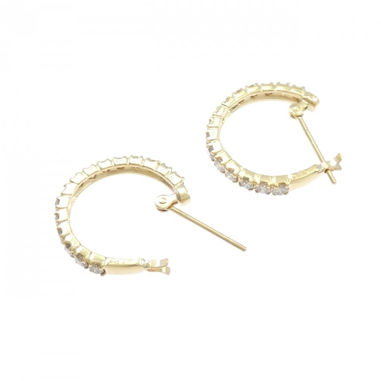 K18YG ダイヤモンド ピアス 1.00CT