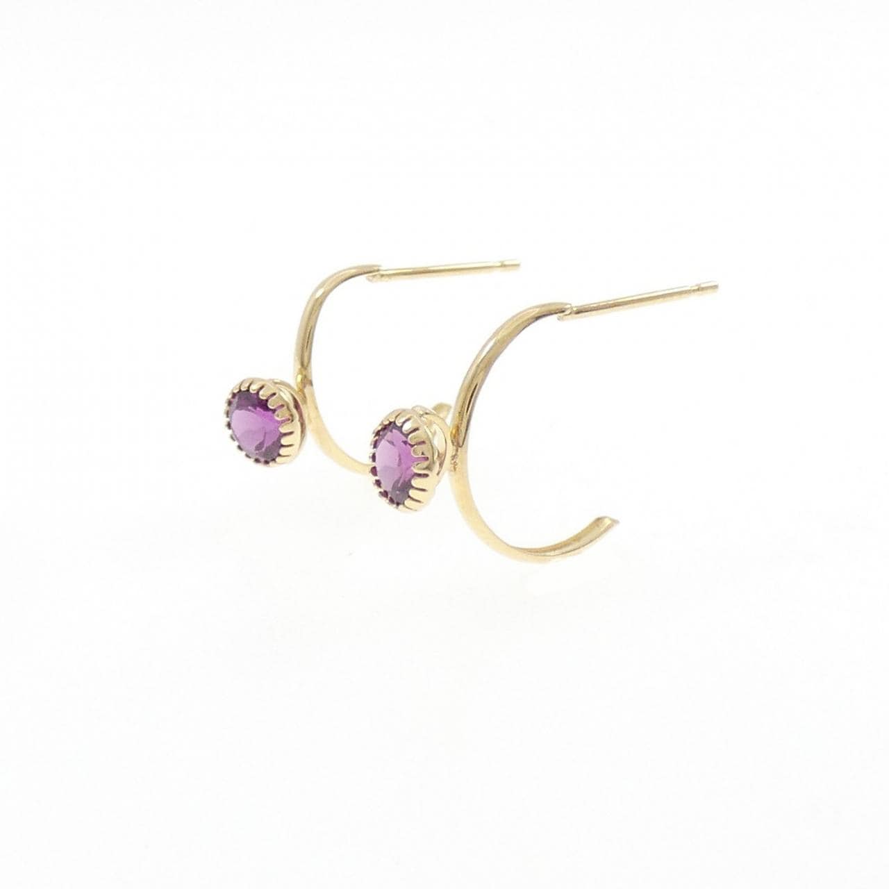 K18YG ガーネット ピアス