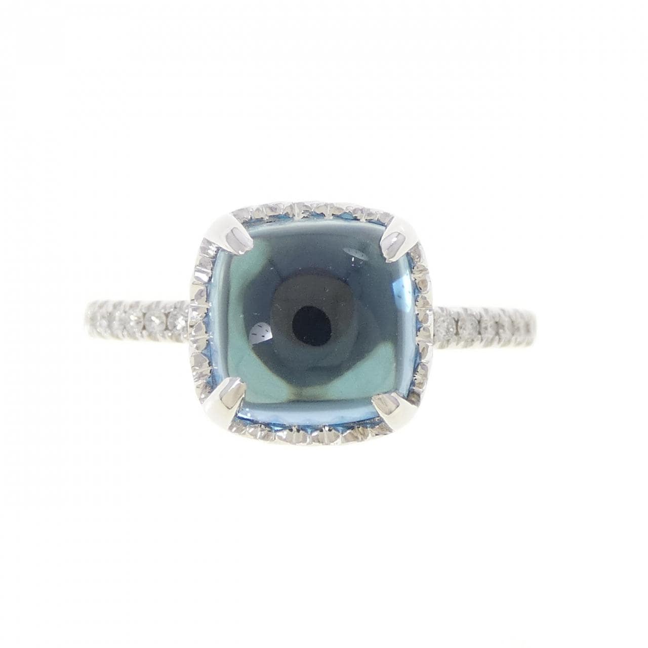 750WG ブルートパーズ リング 3.33CT
