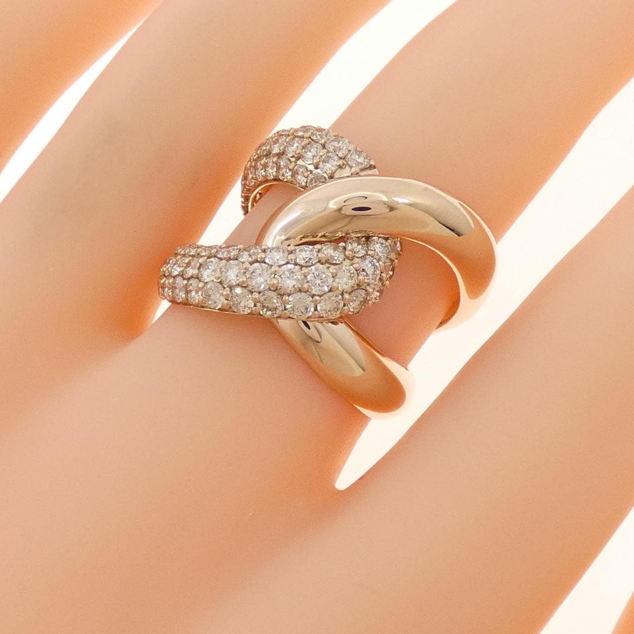 K18PG ダイヤモンド リング 2.00CT