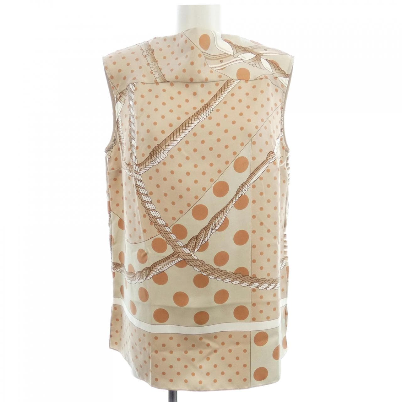 エルメス HERMES CLIC-CLAC A POIS *17-7600 ツイルレーヌ トップス