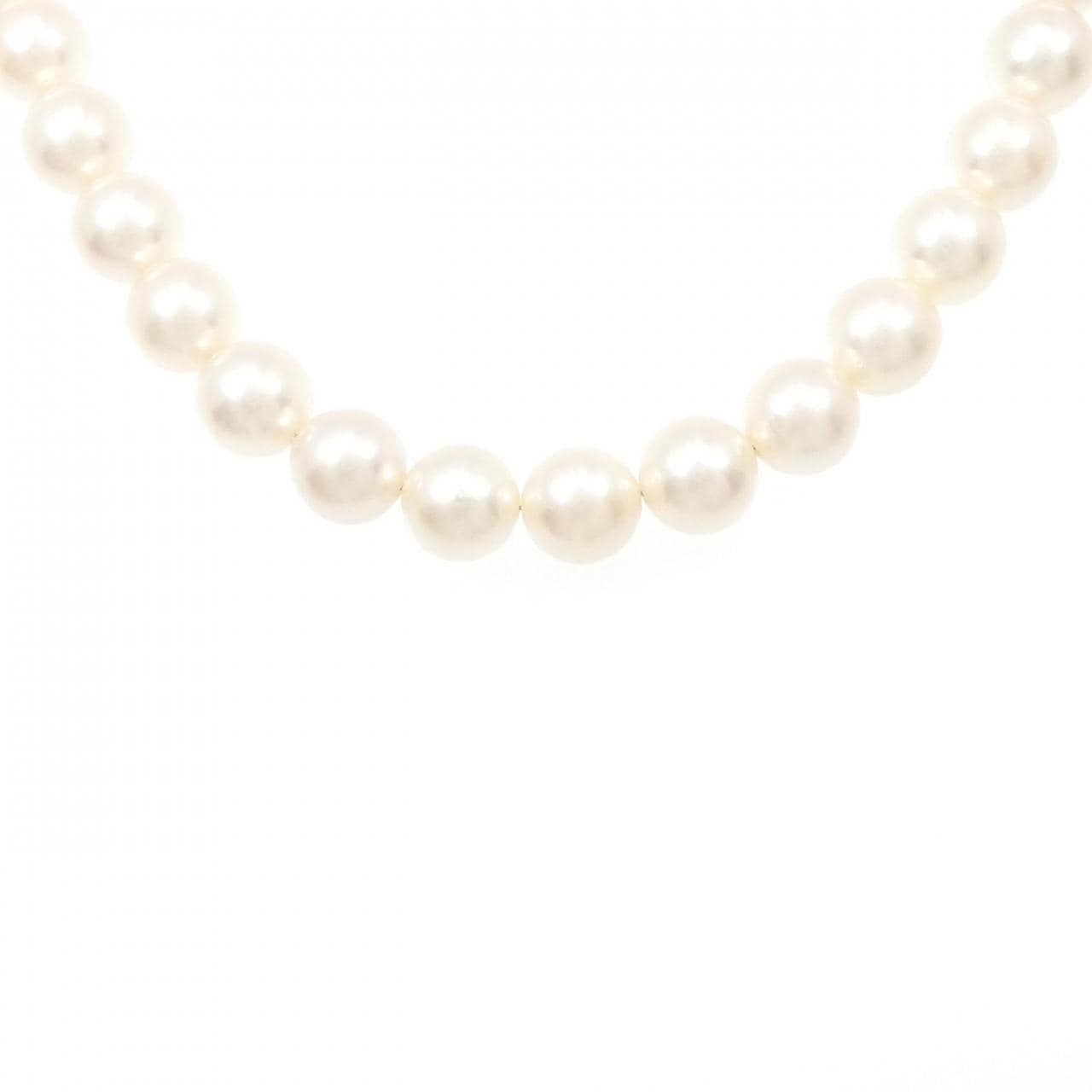 Silver/PT Akoya pearl necklace 8-8.5mm earring set