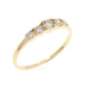 K18YG ダイヤモンド ピンキー リング 0.15CT