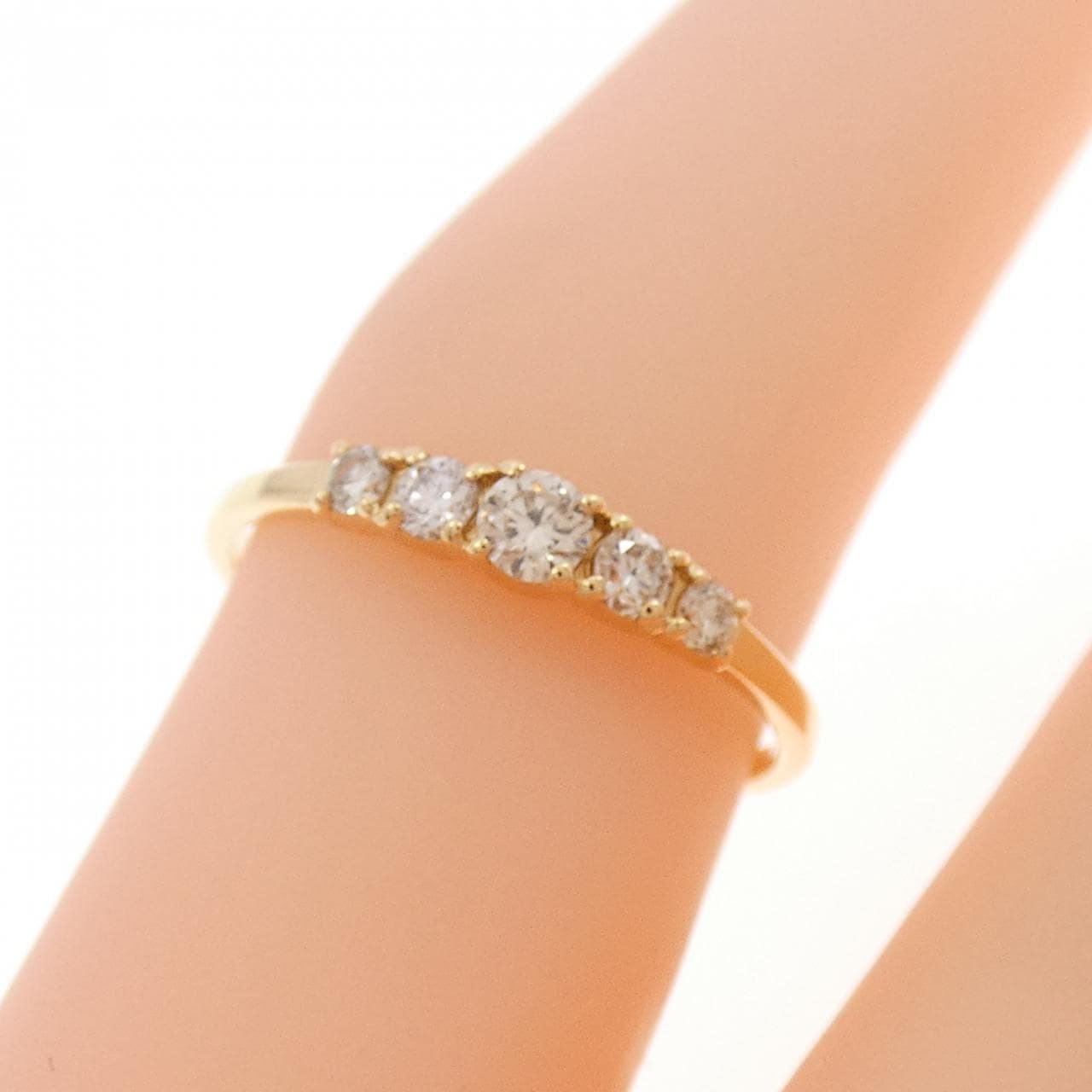 K18YG ダイヤモンド ピンキー リング 0.15CT